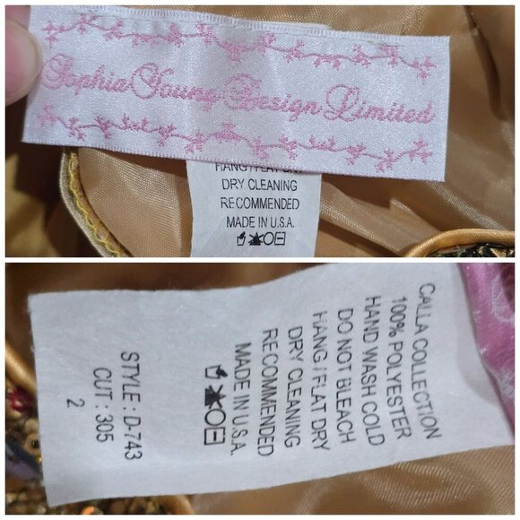 Sophia Sewing Girls Dress 2 – Gold Sequin Satin & Tulle Party Gown w/ Bow | EUC - Picture 16 of 16